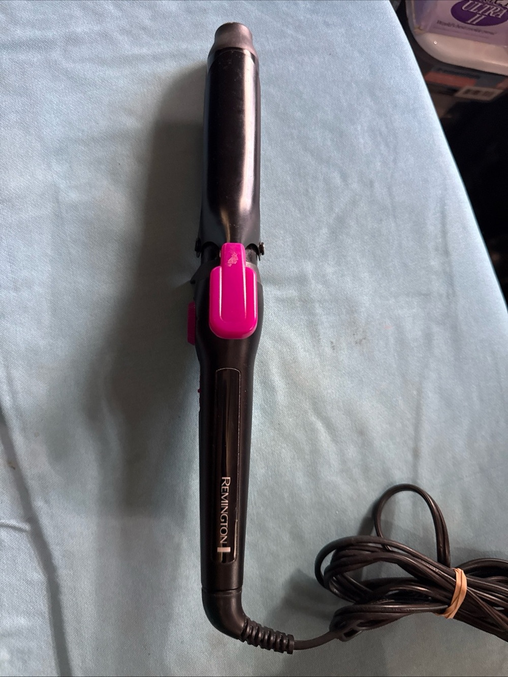 Remington Black Curling Iron with Bright Pink Accents